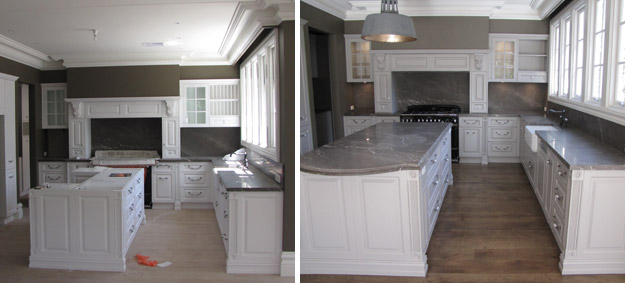 Before and after of kitchen