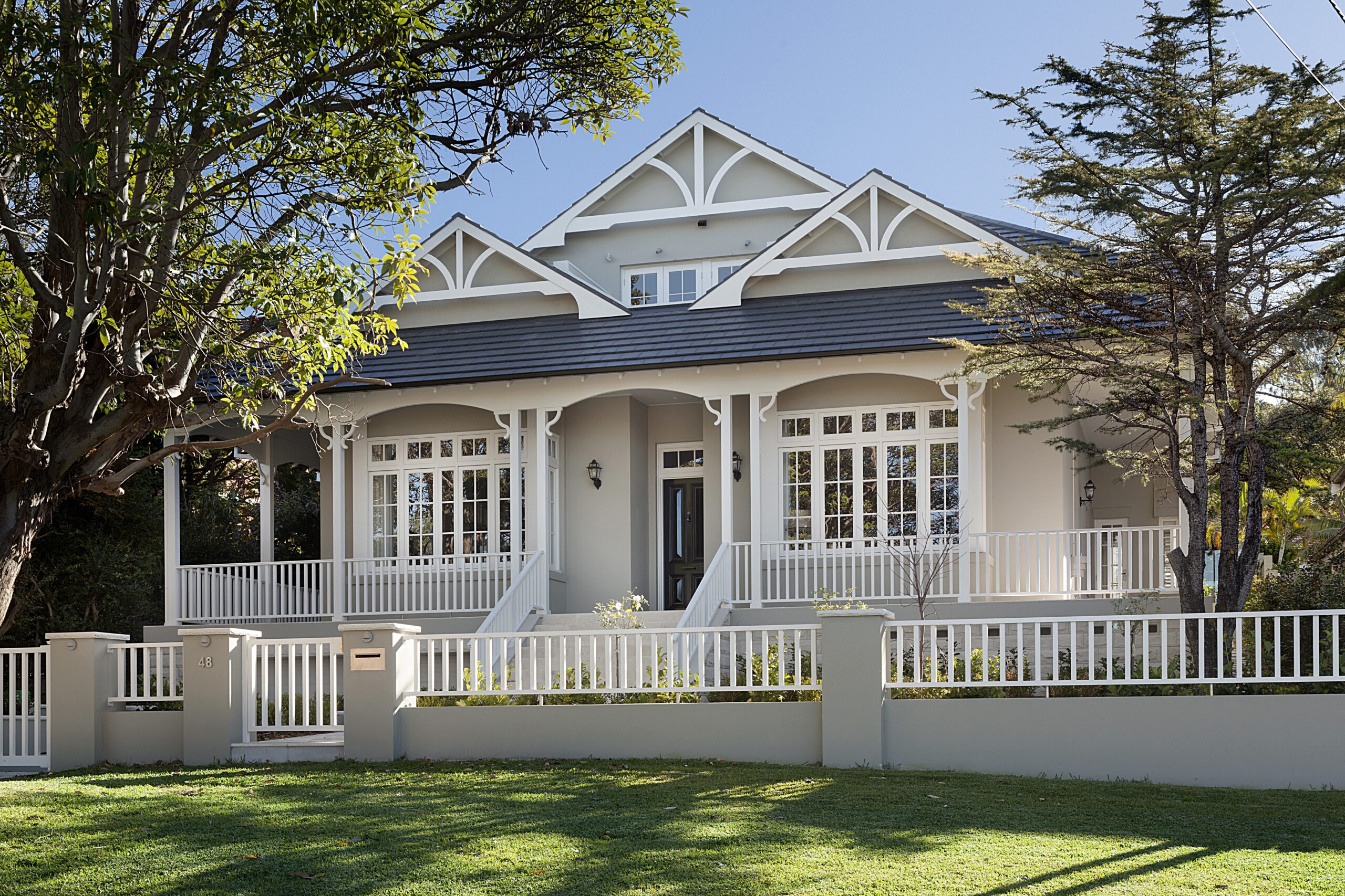 Contemporary Hamptons-style custom facade