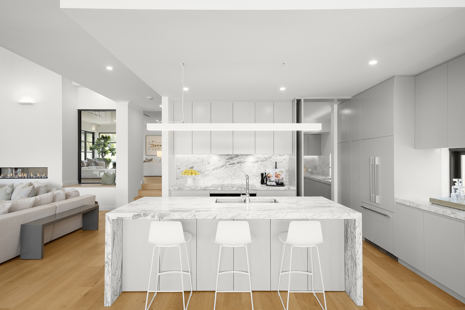 Greenwich Contemporary: bright kitchen