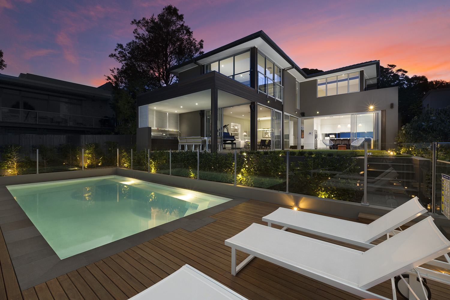 Mosman Contemporary: pool with timber decking