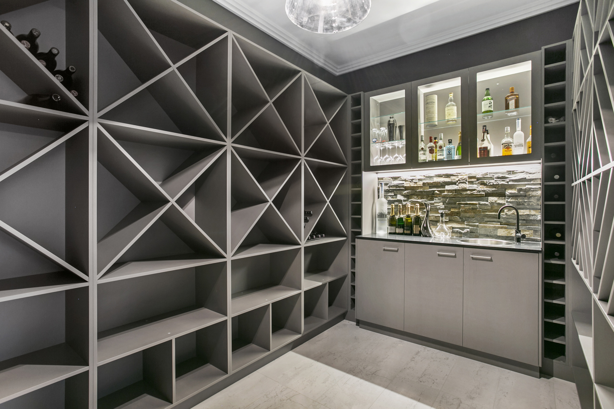 North Wahroonga: wine cellar and bar