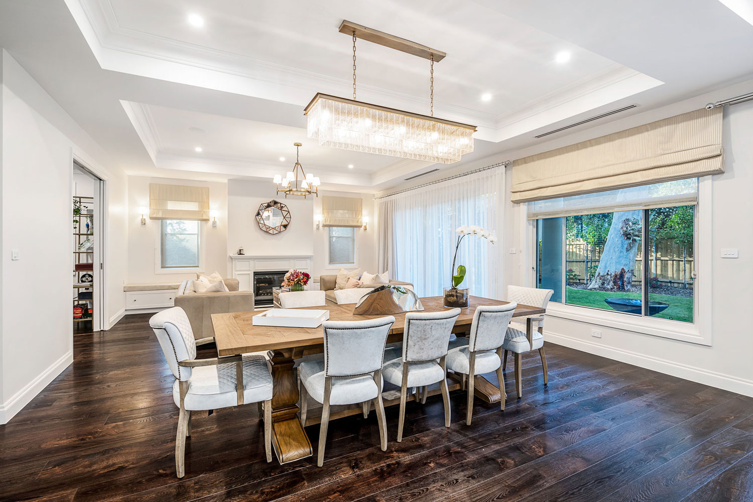 Pymble Classical Provincial: dining and living area